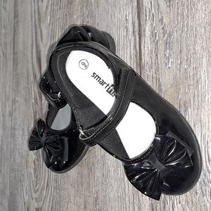 Girls Patent Leather Mary Jane Bow Shoes